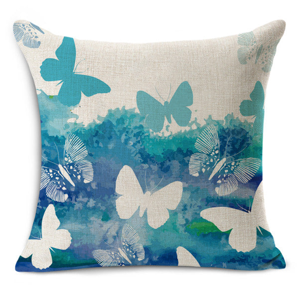 Butterfly Print Pillow Case