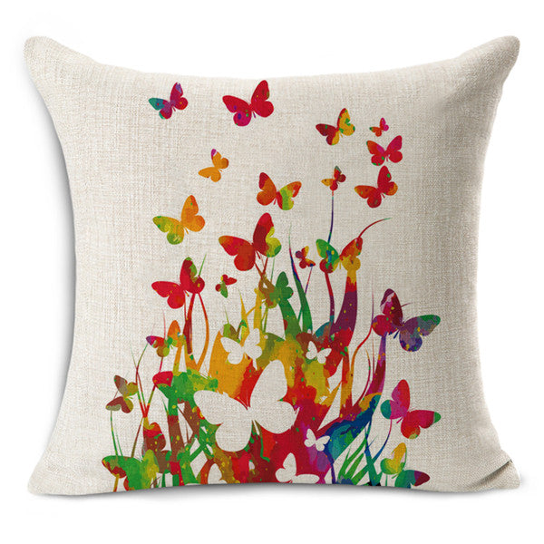 Butterfly Print Pillow Case