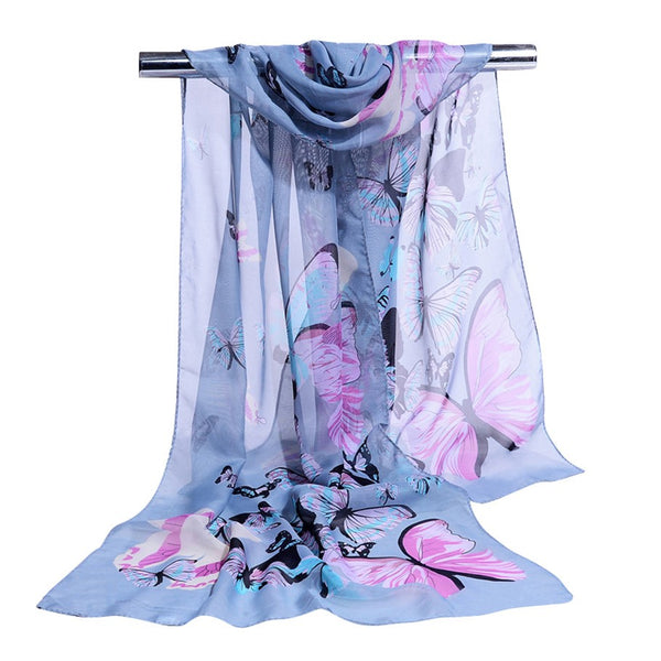 Chiffon Scarves - Butterflies Print