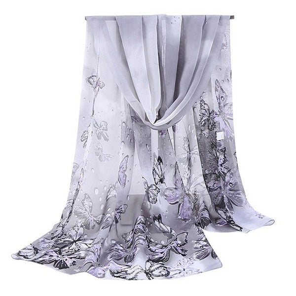 Chiffon Scarves - Butterflies Print