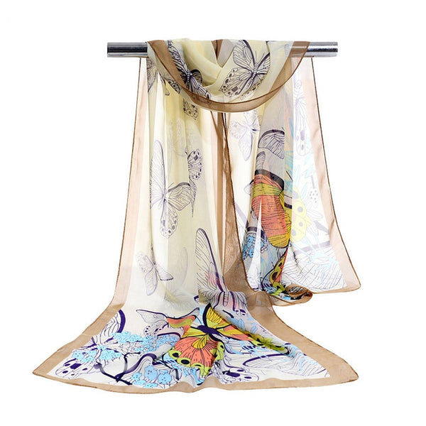 Chiffon Scarves - Butterflies Print