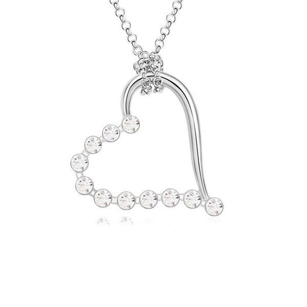 Heart Necklace with Rhinestone
