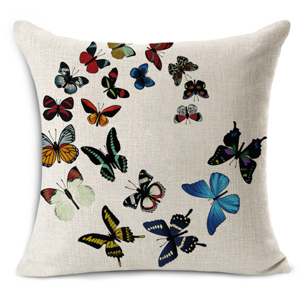 Butterfly Print Pillow Case
