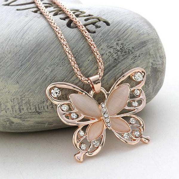 Rose-Gold Butterfly Pendant